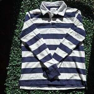 Goodfellow & Co. Men's White and Navy Polo-shirt